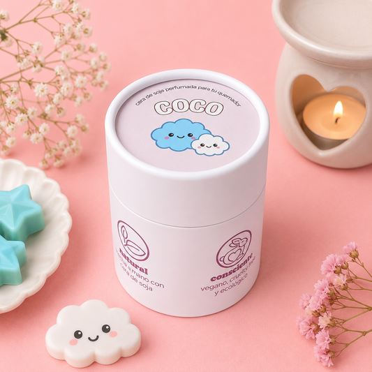 Carrés fondants parfumés - Nuages de noix de coco