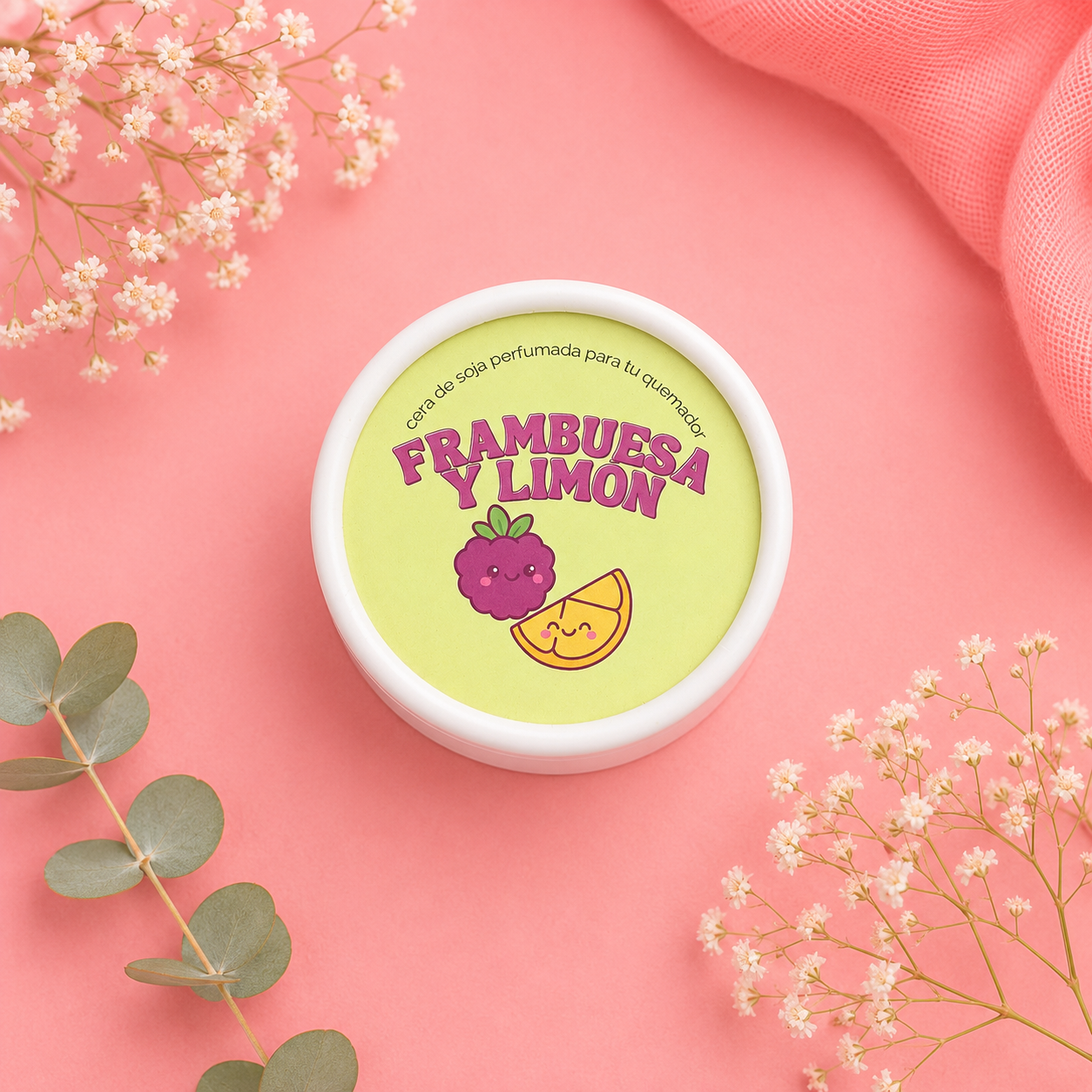 Cires parfumées à faire fondre - Framboise et citron