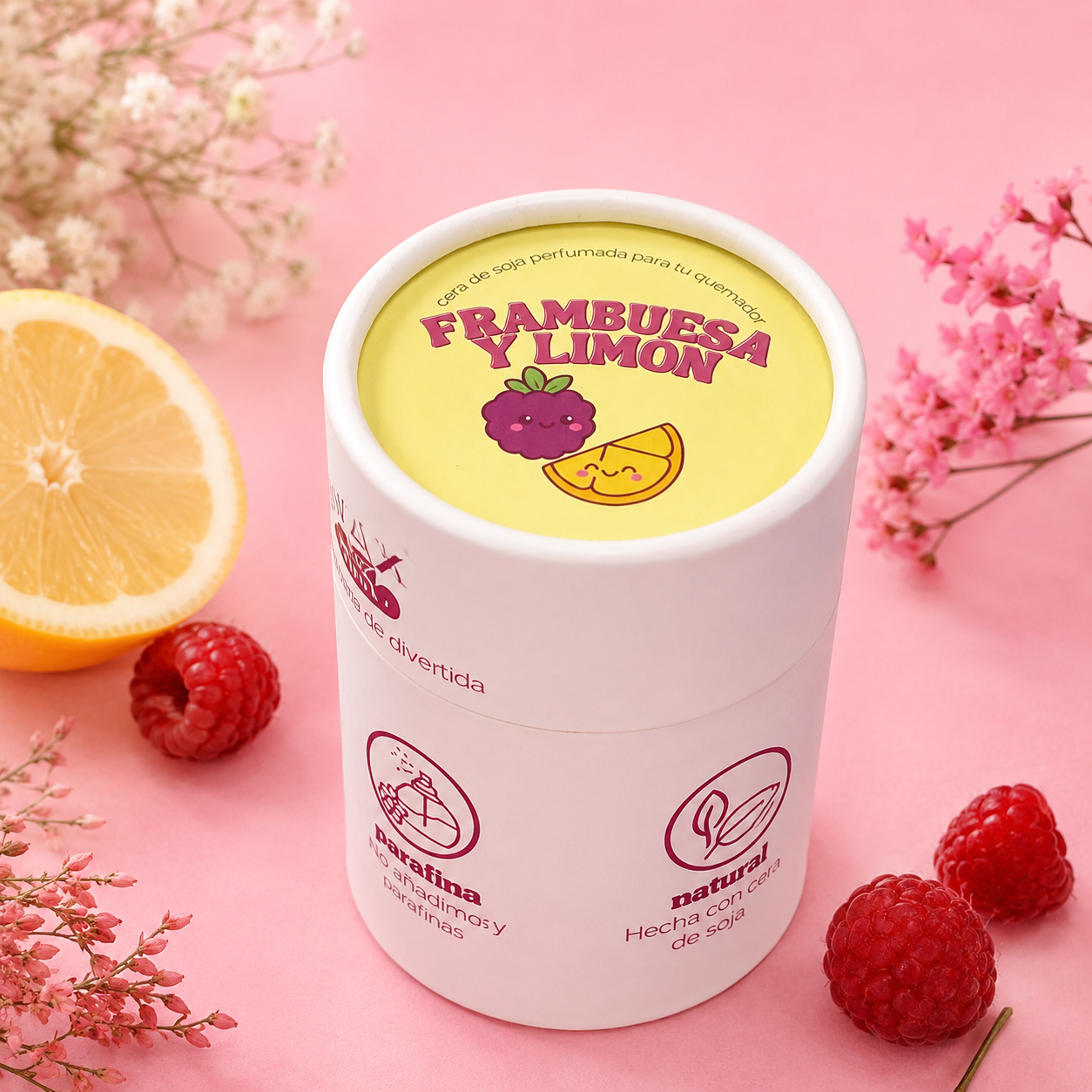 Cires parfumées à faire fondre - Framboise et citron