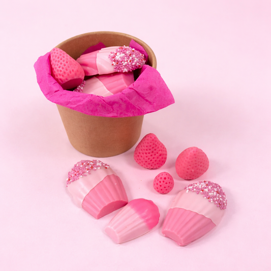 Fonds de cire fondue - Fraises à la crème