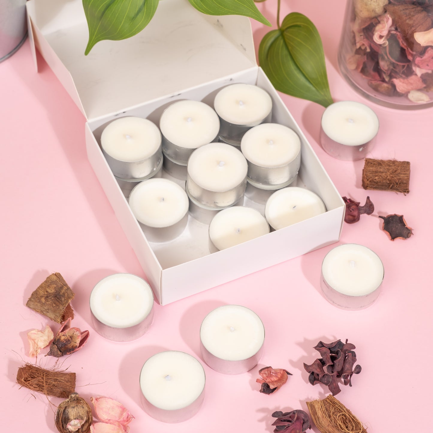 Lot de bougies chauffe-plat non parfumées pour brûleur
